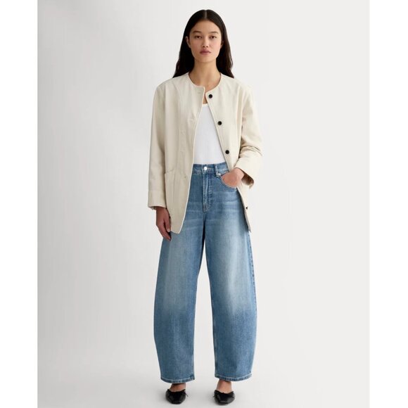 NEW Everlane The Way High Curve Jeans Vintage Blue Barrel Balloon Stretch 27 - Picture 8 of 8